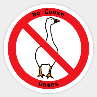 No Goose Games Sign Sticker